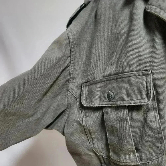 Ultra Pink Large Drab Green Military‎ Inspired Jacket Unisex Corset Back Grunge - Picture 11 of 14